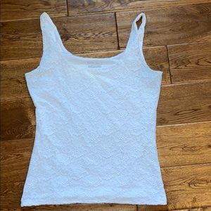 WHBM White Lace Tank Sz M